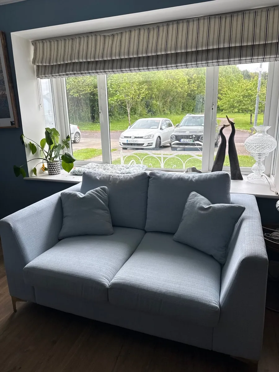 Finline Blue Baltimore 2 seater & 3 seater Sofas - Image 3