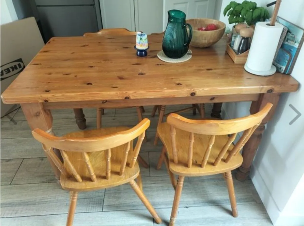 FREE Dining table and four chairs - Image 2