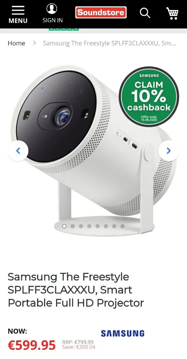 Projector Freestyle Gen 2, Samsung, Brand New - Image 4