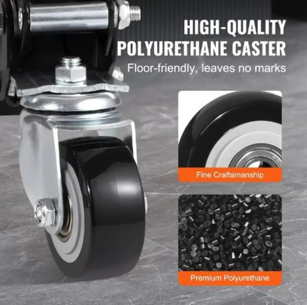 Workbench Caster Wheels, 74.8kg Load Capacity - Image 1