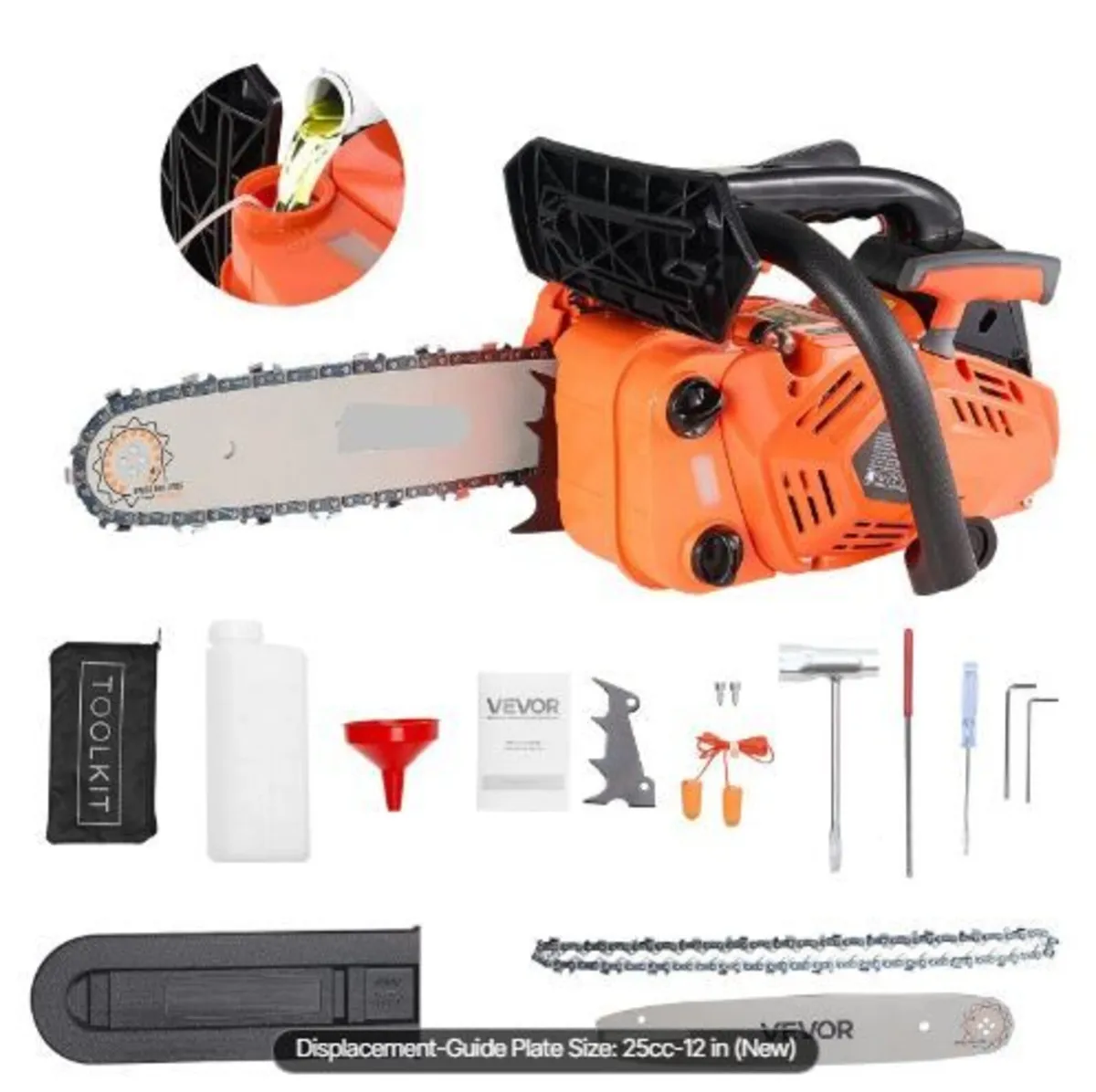 25 cc Gas Chainsaw, 12 inch Gas Powered - Image 1