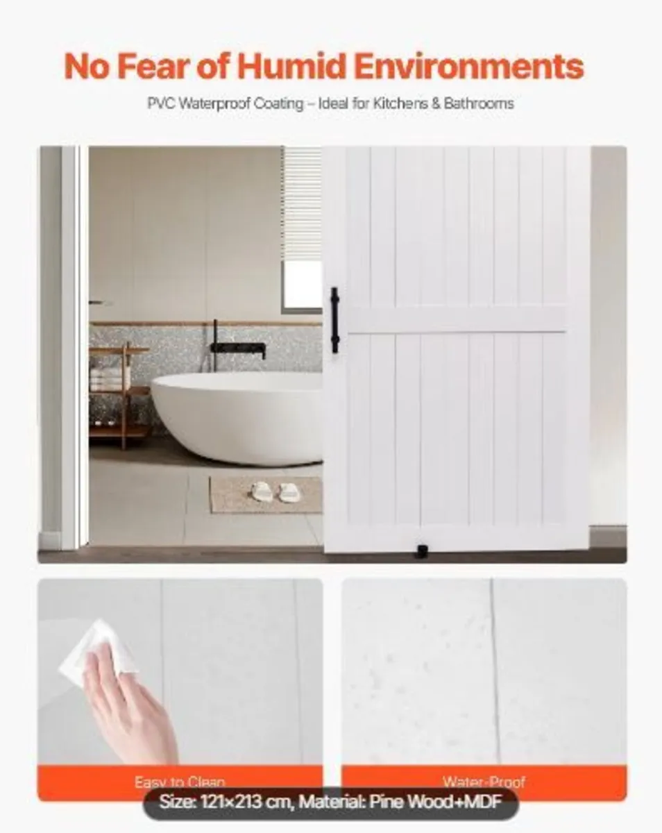 Sliding Barn Door, 1219 x 2134mm, High-Strength - Image 4