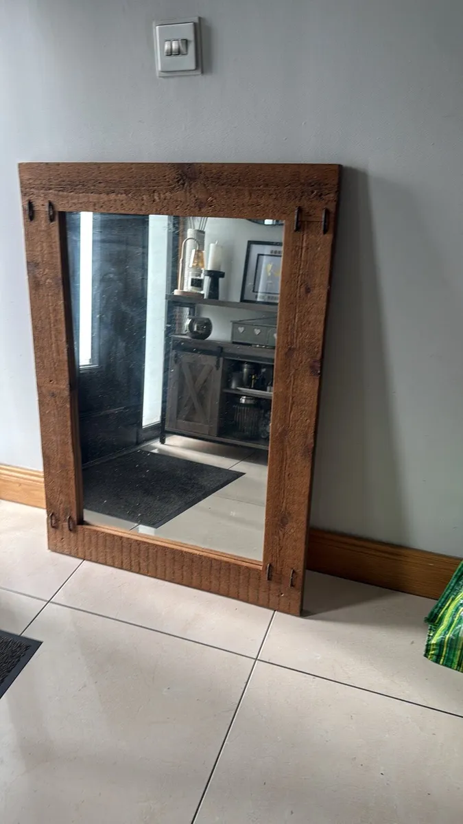 Large solid Wood Mirro - Image 1