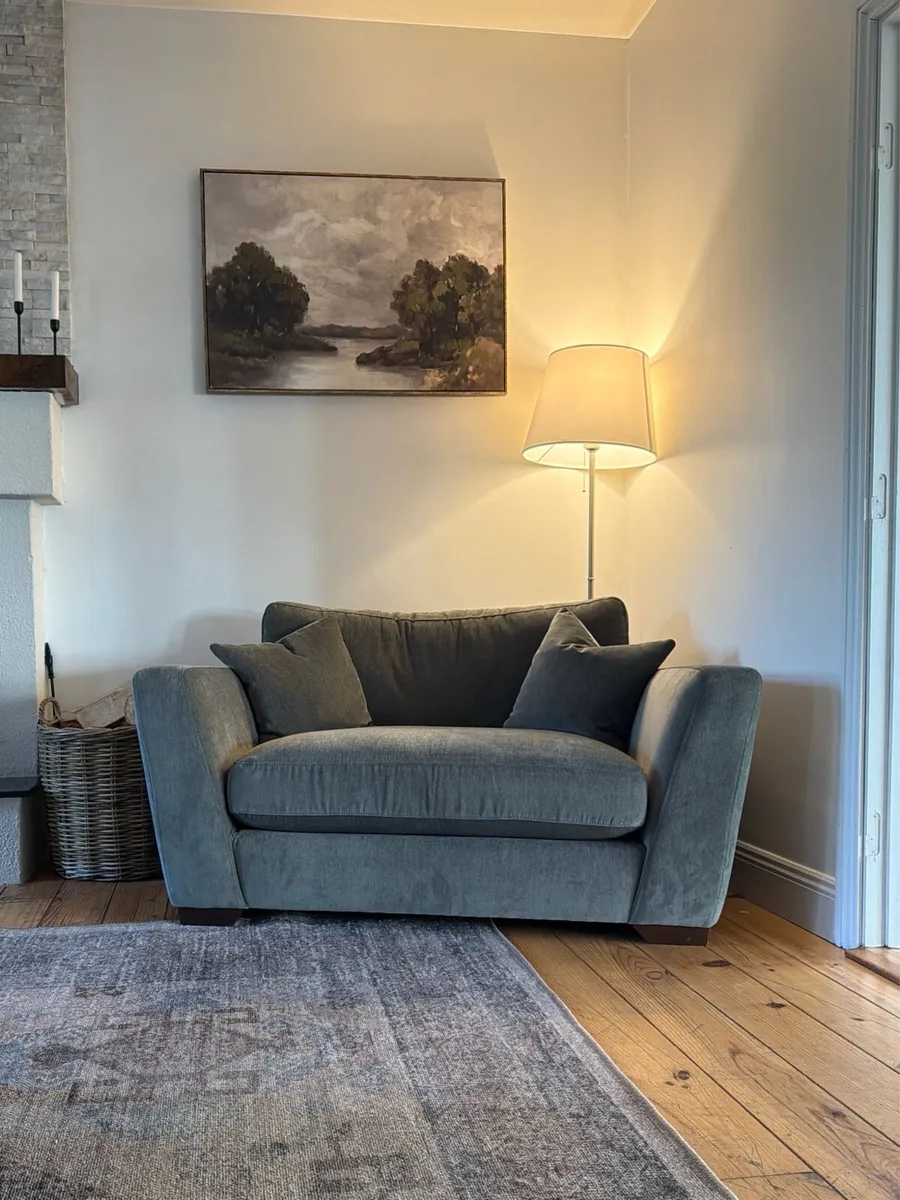 Green cuddler couch - Image 1