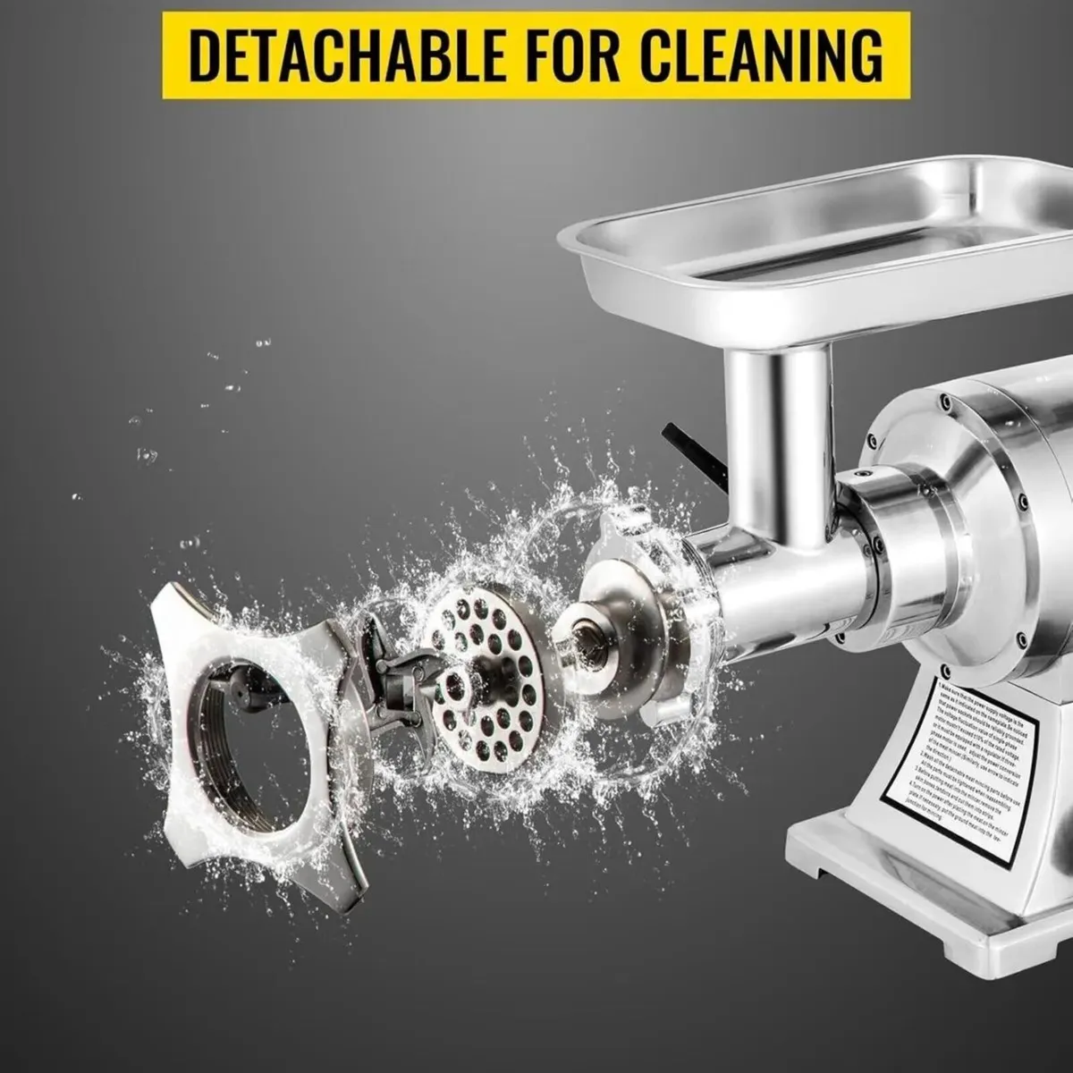 Commercial Meat Grinder 1100W Stainless Steel - Image 3