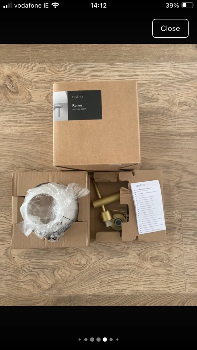 Pair of Astro Roma wall lights in Matt gold - Image 3