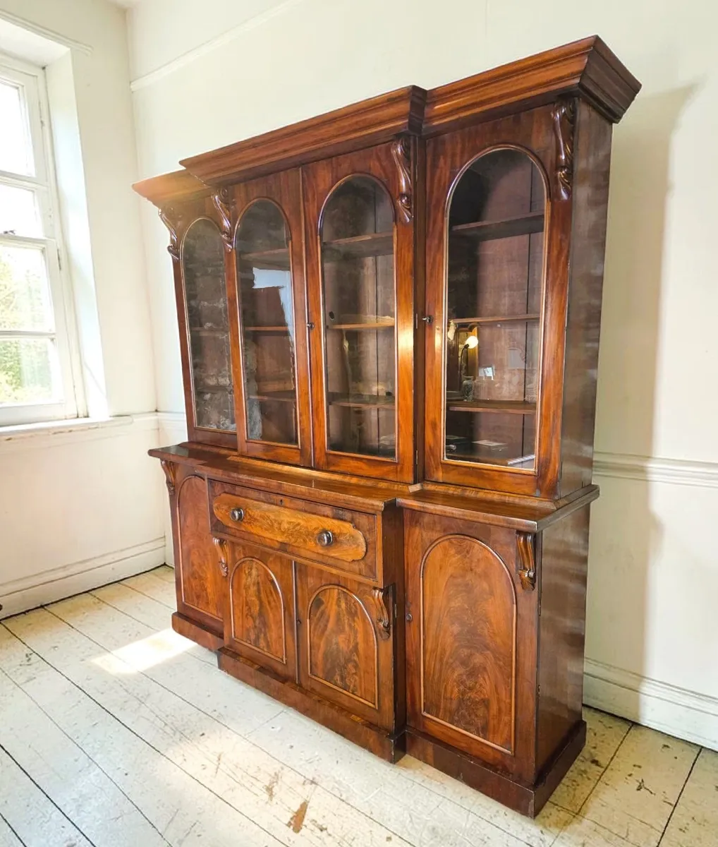 Large Victorian Library Bookcase- Circa 1870 - Image 1