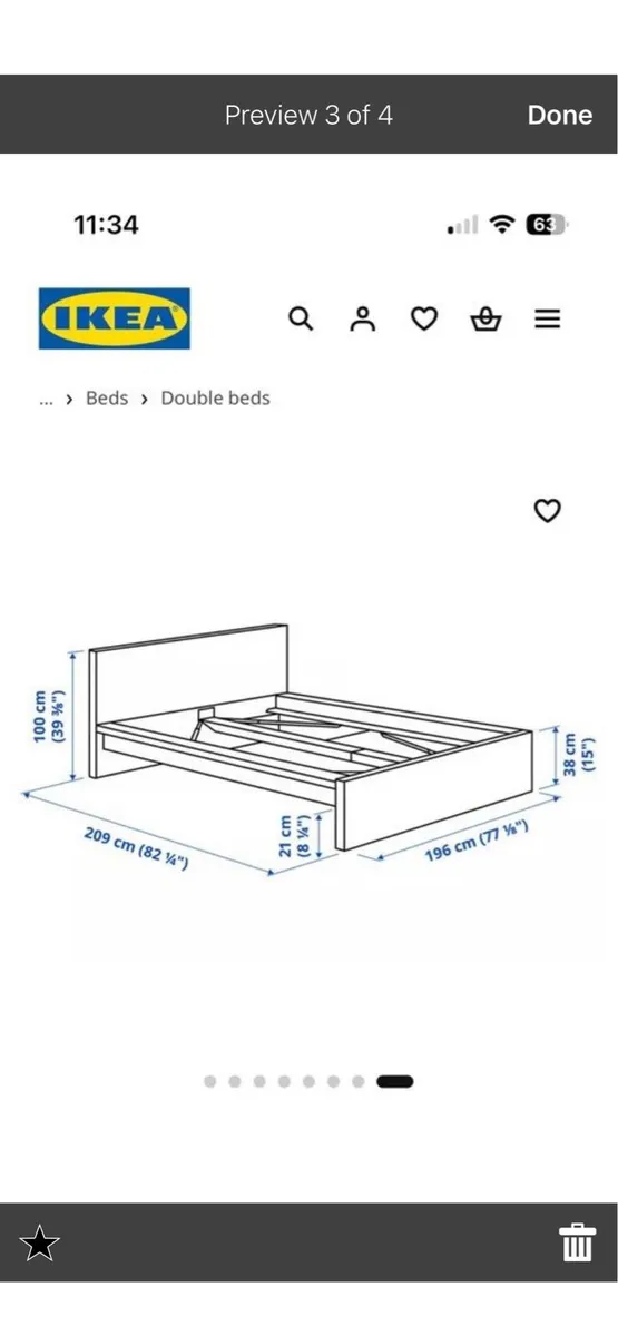 IKEA King Size Bed - Image 3