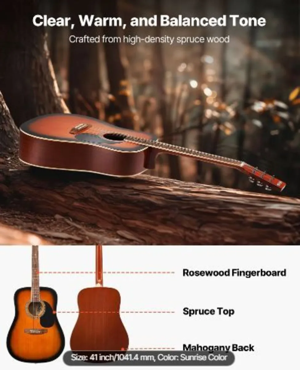 41 in / 1041.4 mm Dreadnought Acoustic Guitar - Image 2