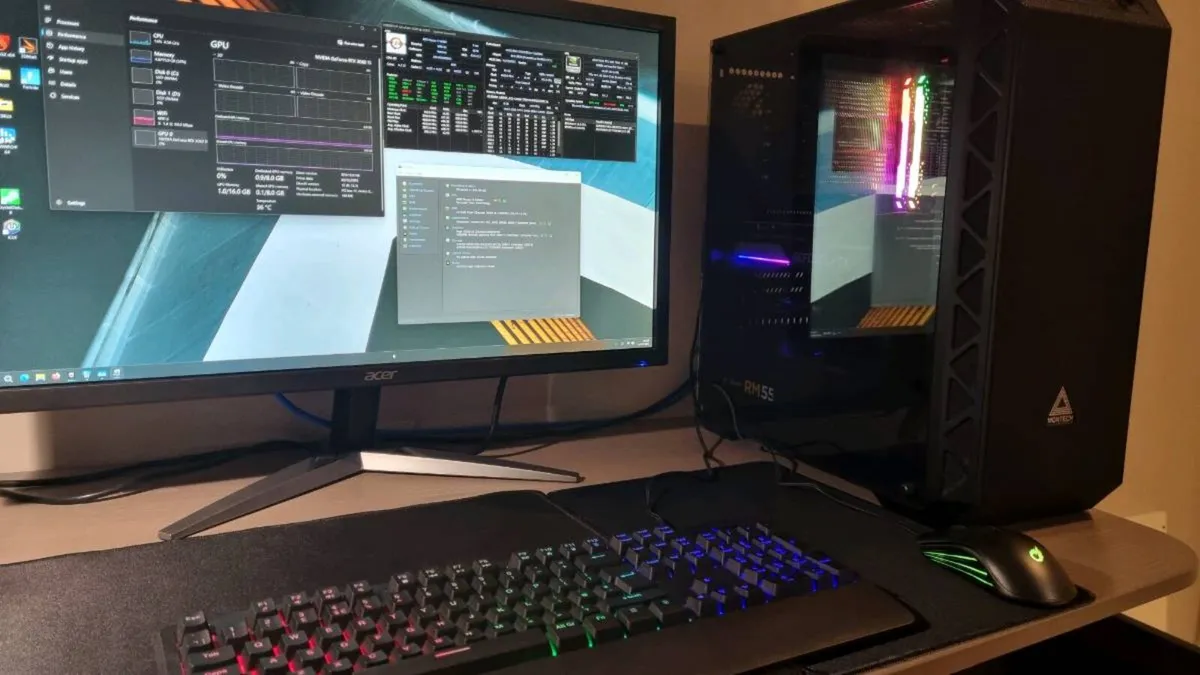 Gaming Pc Full Set! Ryzen 5, Rtx3060ti, 16gb Ram, - Image 1
