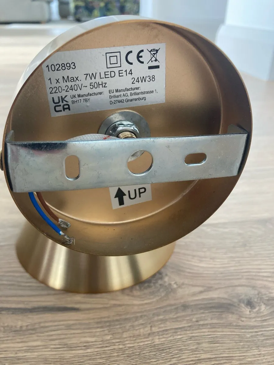 Cape Brass Wall Light from Endon Lighting - Image 4