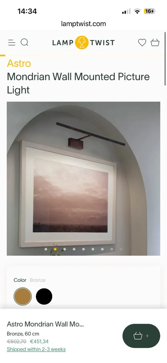 3 Wall lights (designer Astro ) - Image 4
