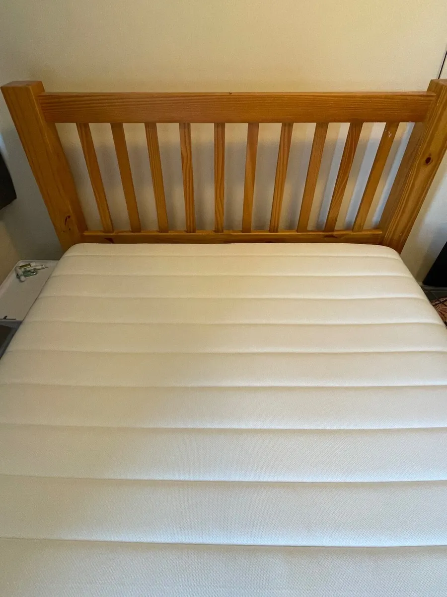 Small Double Bed Frame and Mattress - Image 2