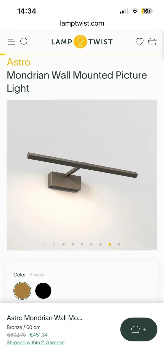 3 Wall lights (designer Astro ) - Image 3