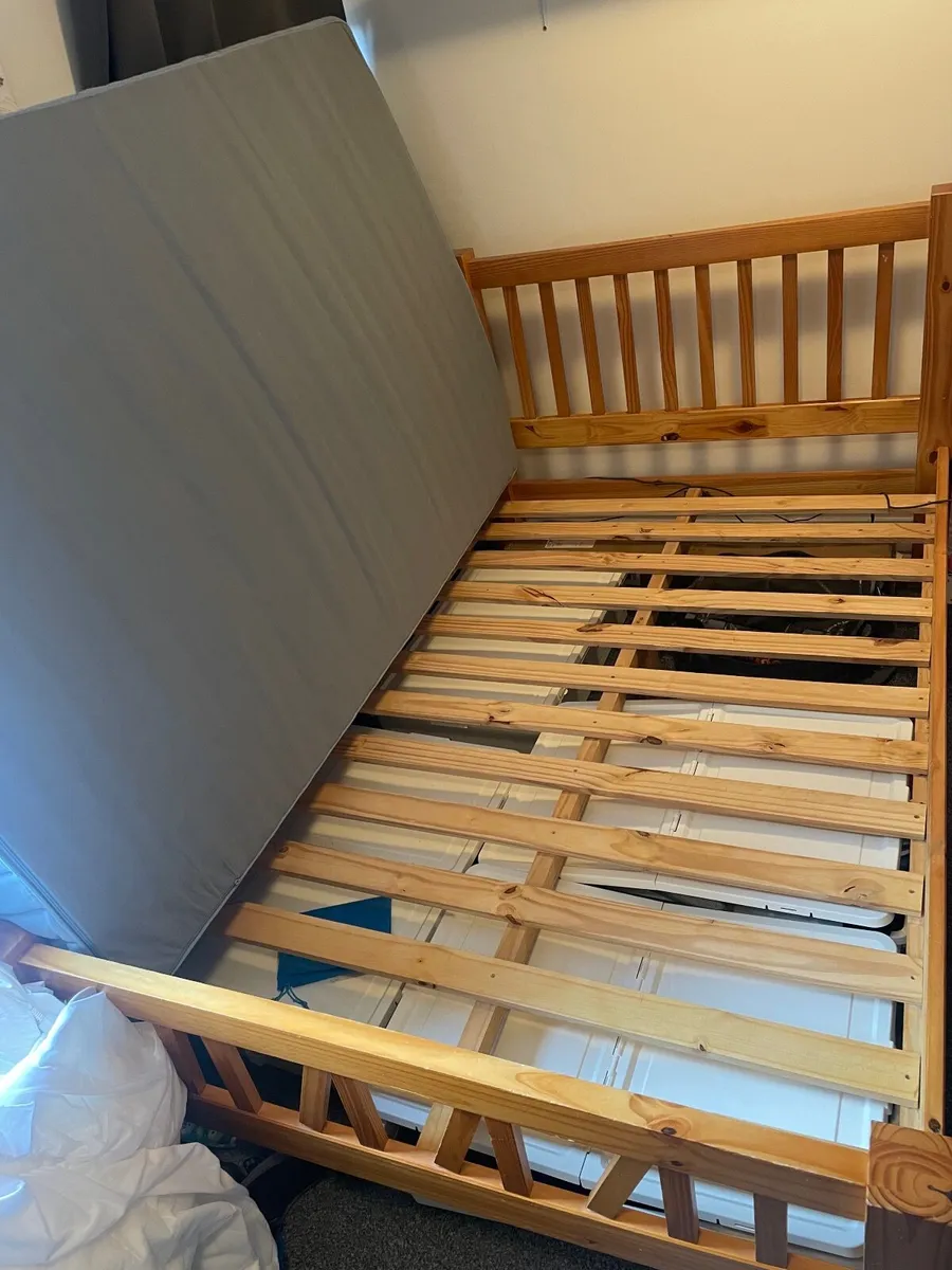 Small Double Bed Frame and Mattress - Image 3