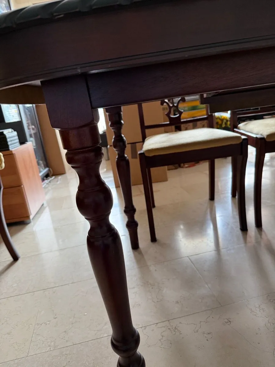 Mahogany Dining Table with 6 Dining chairs - Image 2