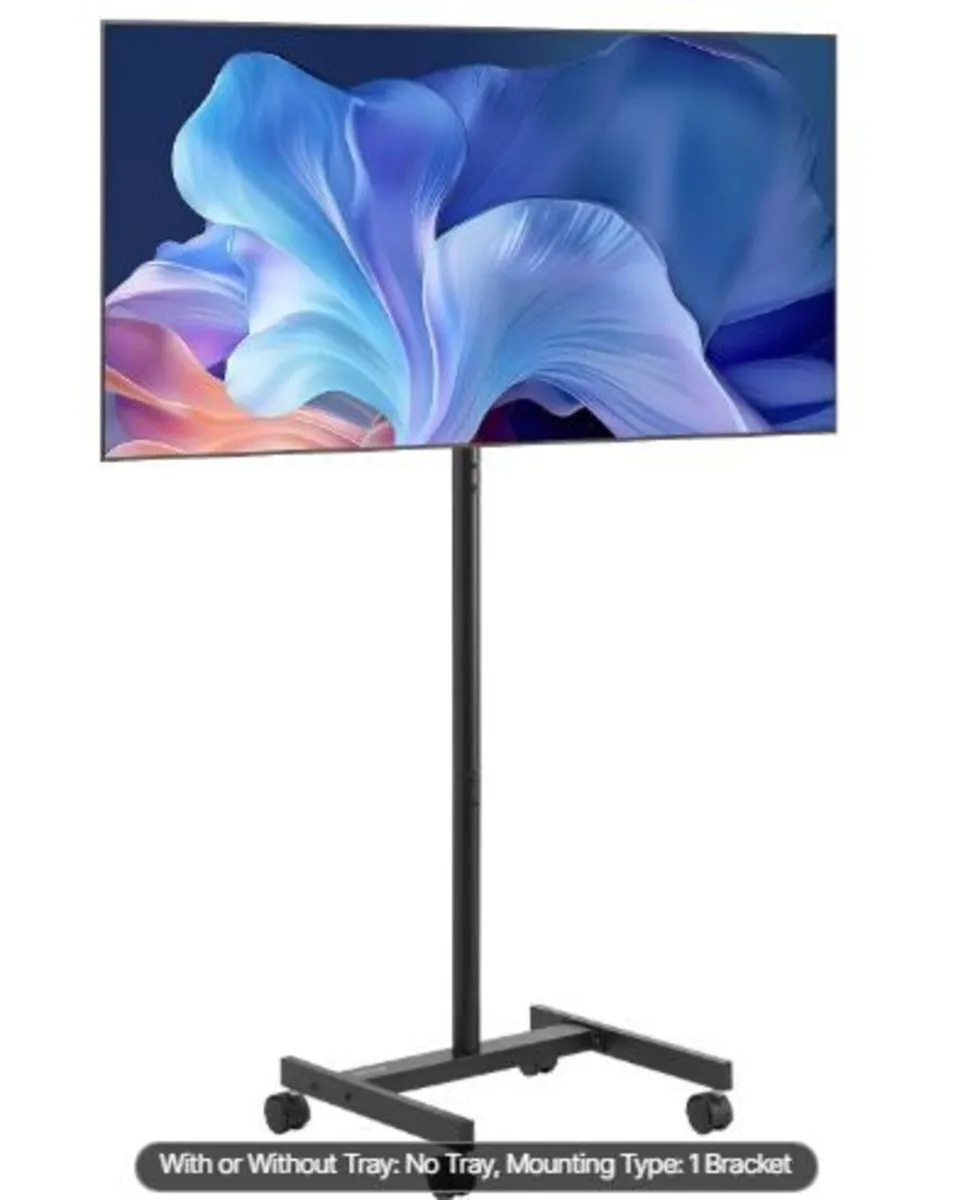 Rolling TV Stand, Mobile TV Cart for 17-55 Inch - Image 1