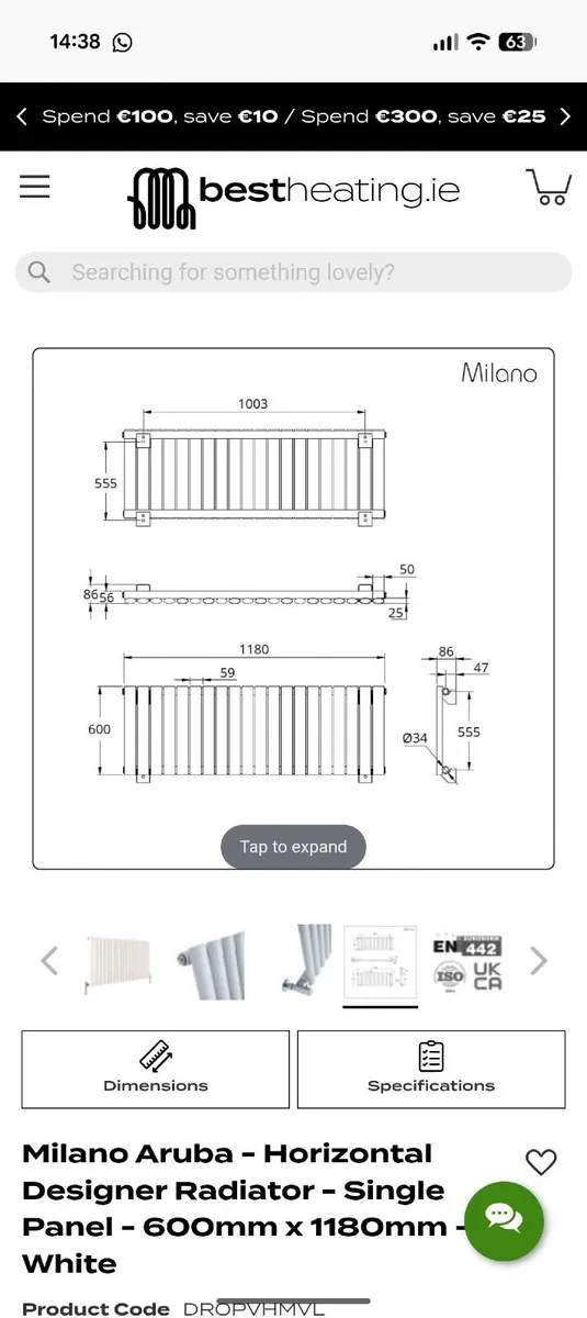 Designer Single Panel Radiator - Image 2