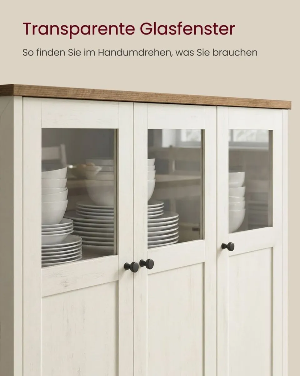 Sideboard Cabinet Vintage-Style Storage Cabinet - Image 4