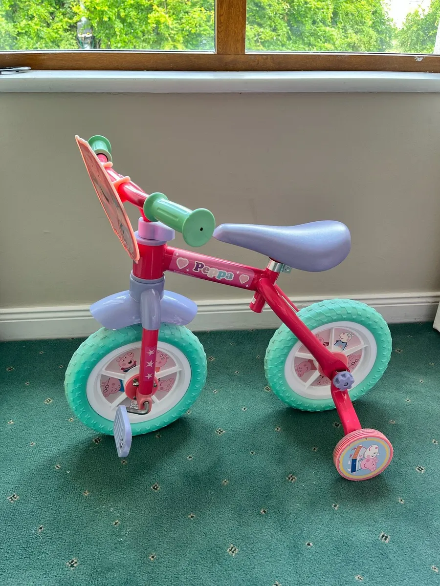 PEPPA PIG MY FIRST 2 in 1 10" TRAINING BIKE GIRL - Image 1