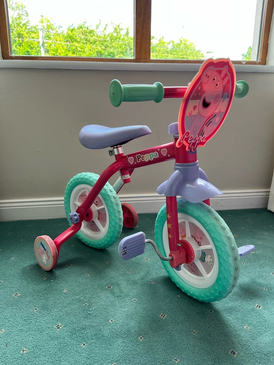 PEPPA PIG MY FIRST 2 in 1 10" TRAINING BIKE GIRL - Image 3