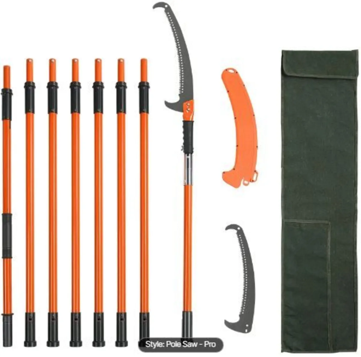 Manual Pole Saw, 2.2 - 8.2 m Extendable Tree Prune - Image 1