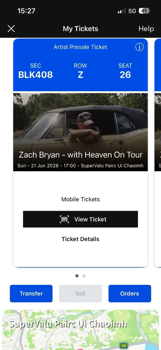 Zach Bryan ticket