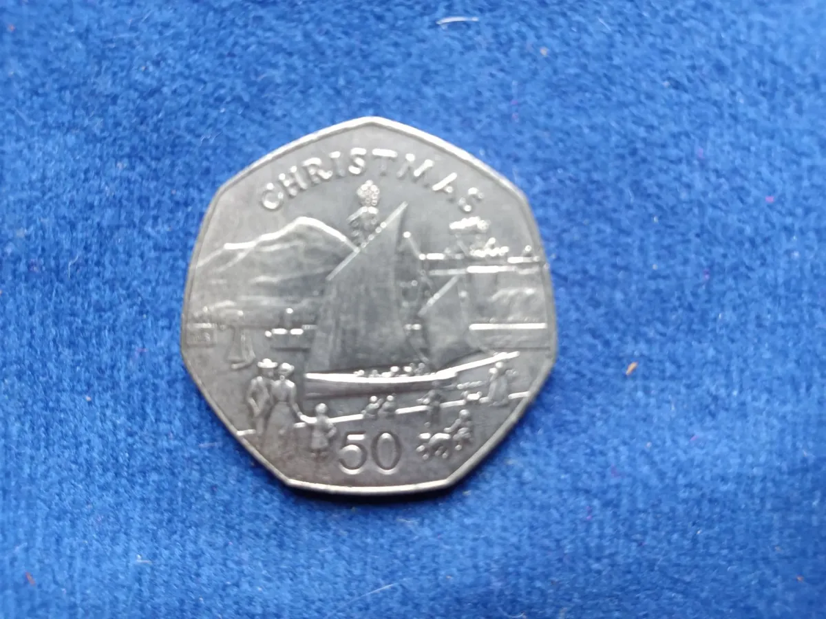 Isle of Man Christmas 1981 50 pence coin - Image 2