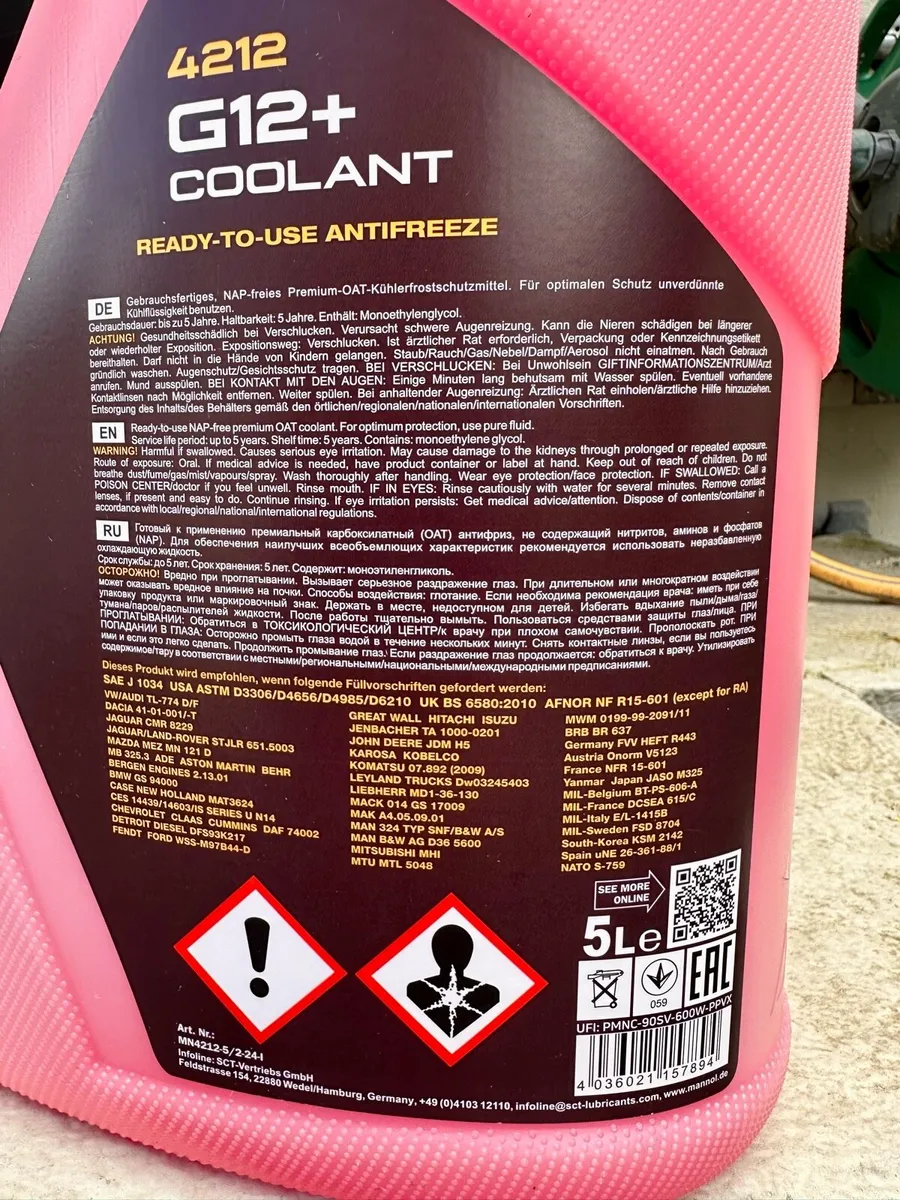 Mannol G12 + Coolant/Antifreeze - Image 3