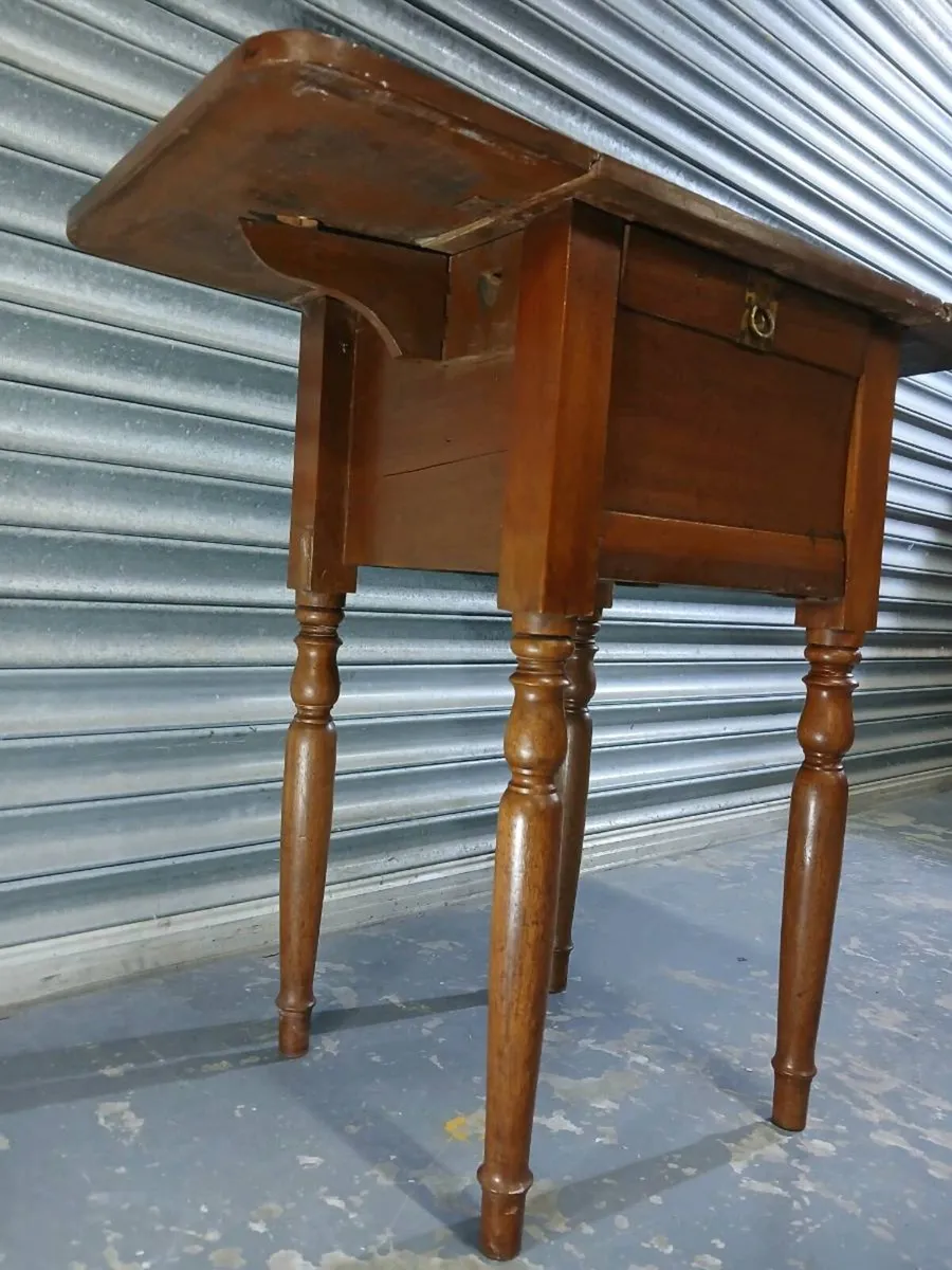 c.1890 Antique mahogany drop-leaf table - Image 3