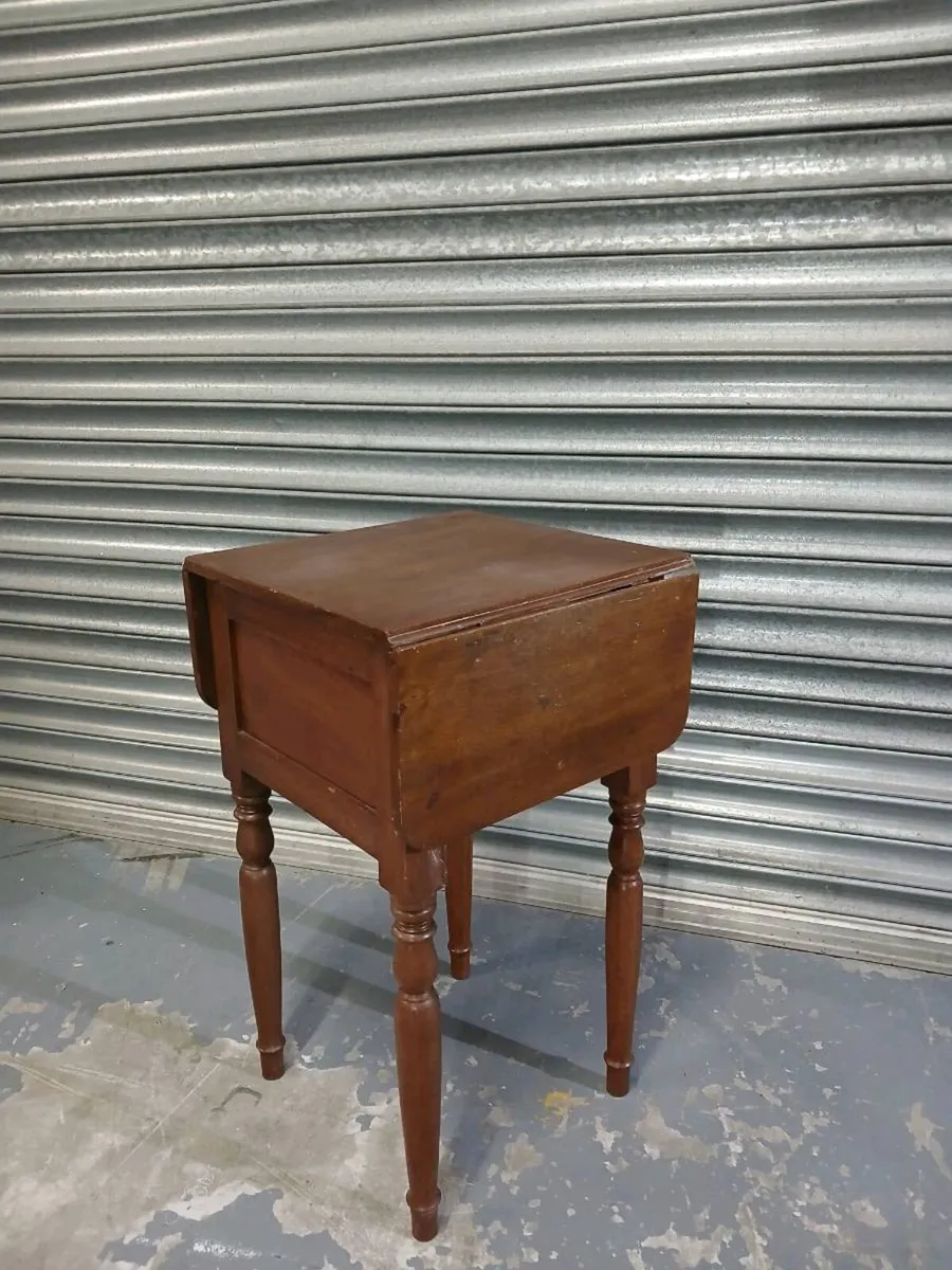 c.1890 Antique mahogany drop-leaf table - Image 2
