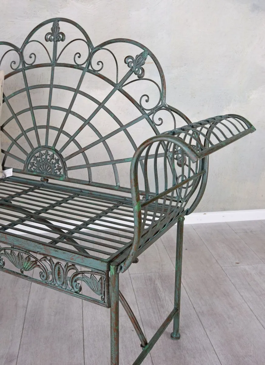 Garden Bench Antique Iron Bench Nostalgic Bench - Image 3