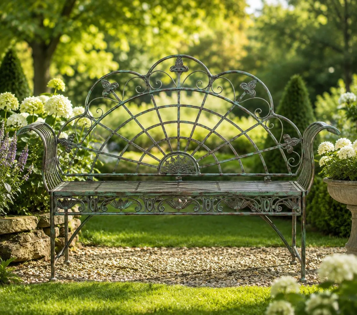Garden Bench Antique Iron Bench Nostalgic Bench - Image 4