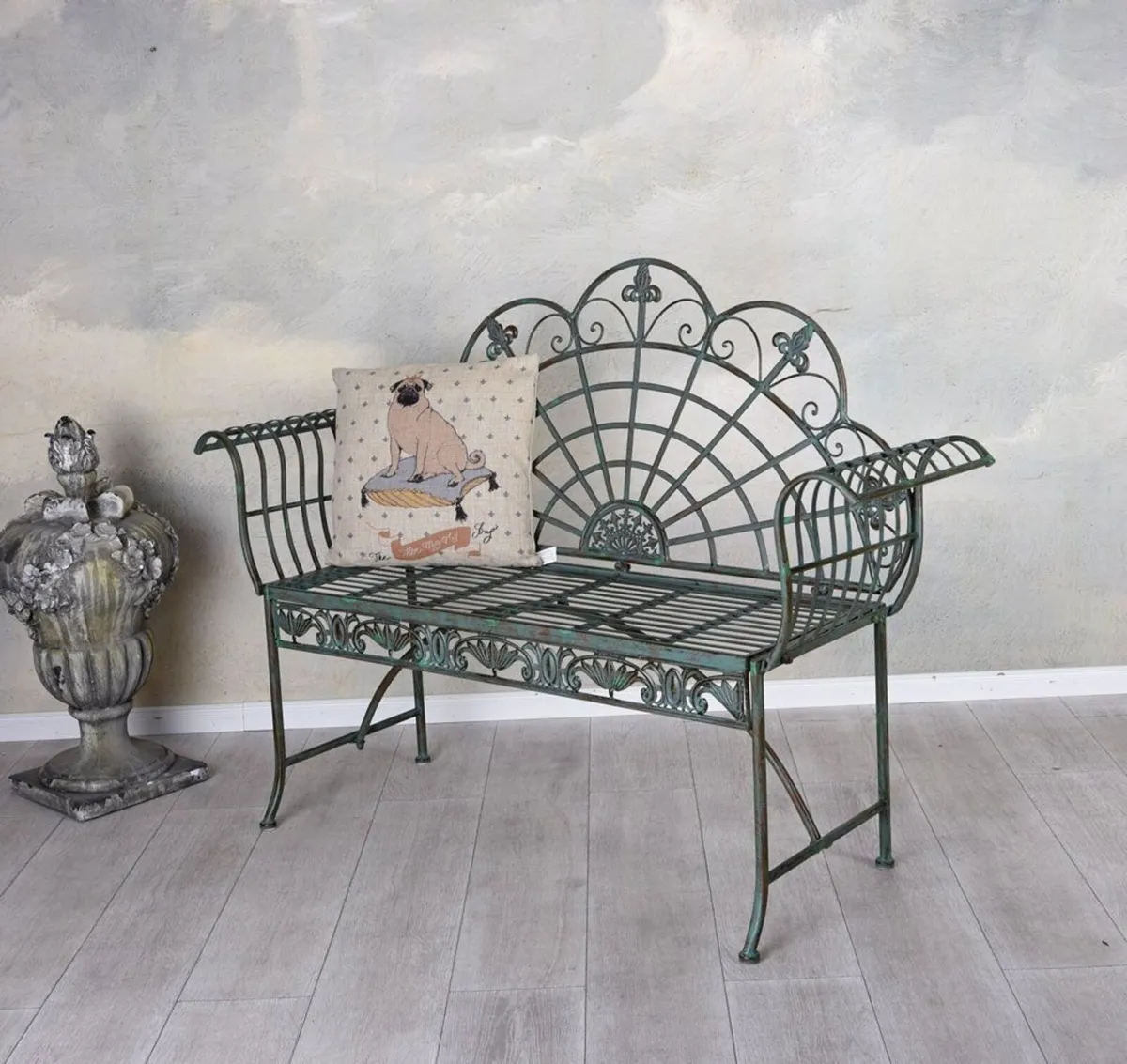 Garden Bench Antique Iron Bench Nostalgic Bench - Image 1