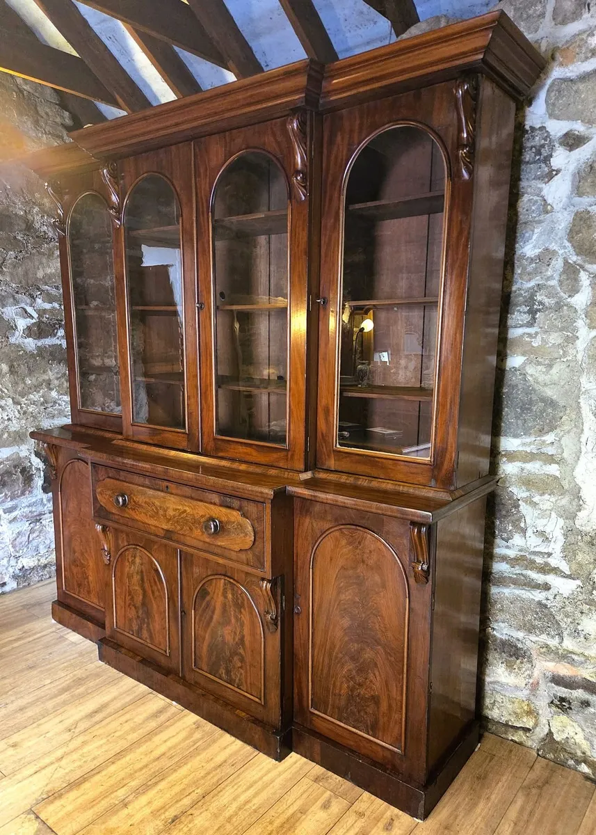 Large Victorian Library Bookcase- Circa 1870 - Image 2