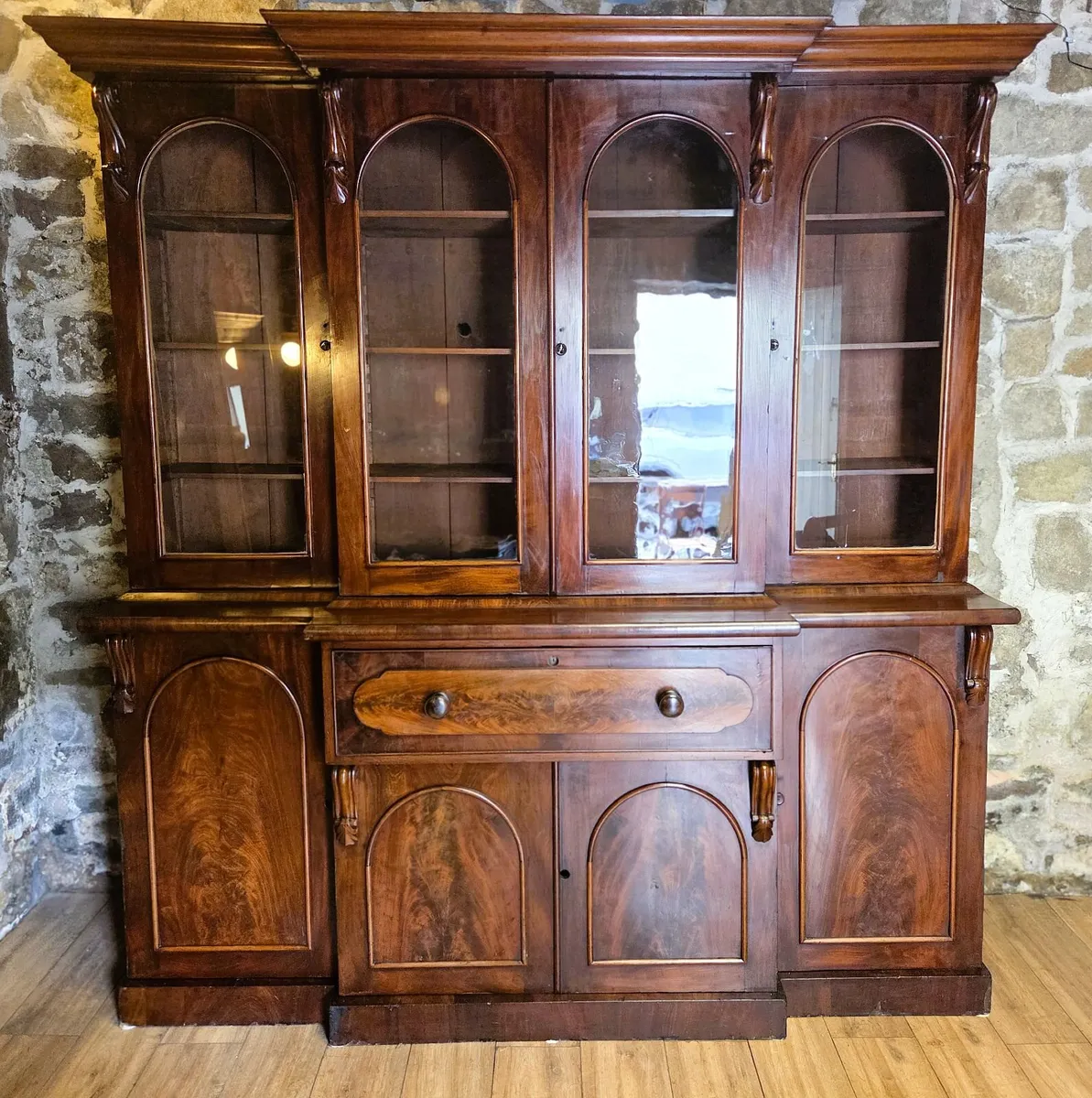 Large Victorian Library Bookcase- Circa 1870 - Image 3
