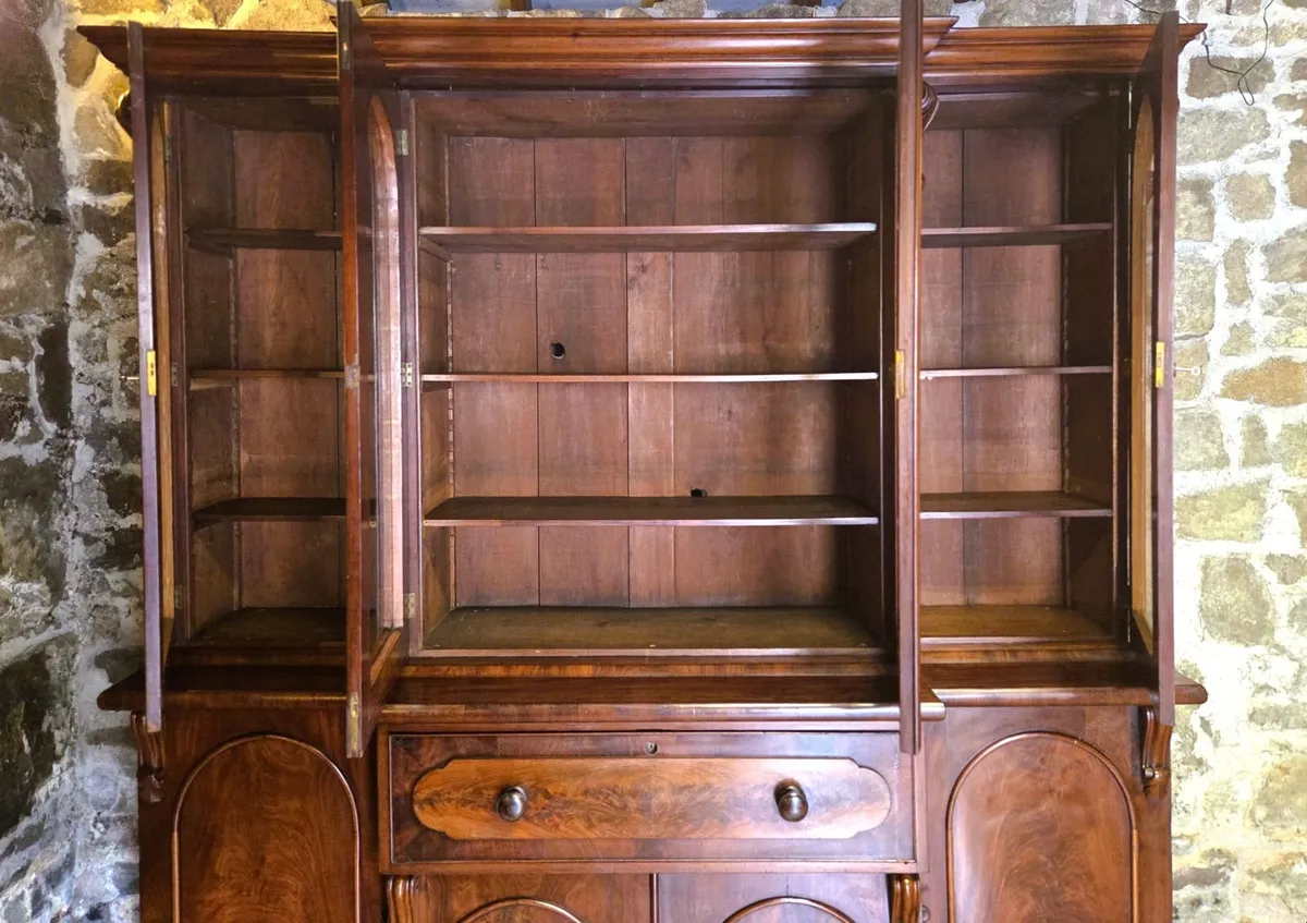 Large Victorian Library Bookcase- Circa 1870 - Image 4