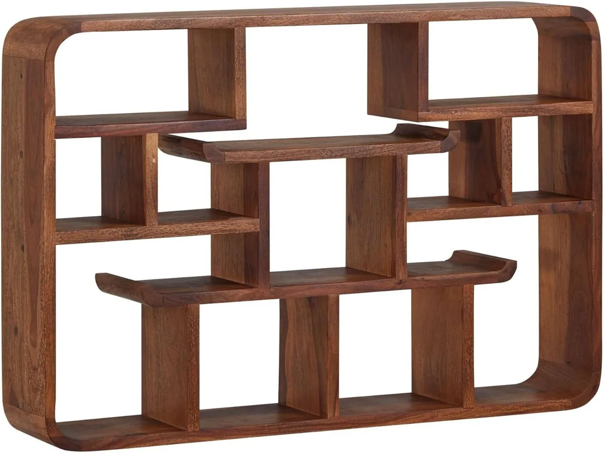 Sheesham Solid Wood Wall Shelf - Image 3