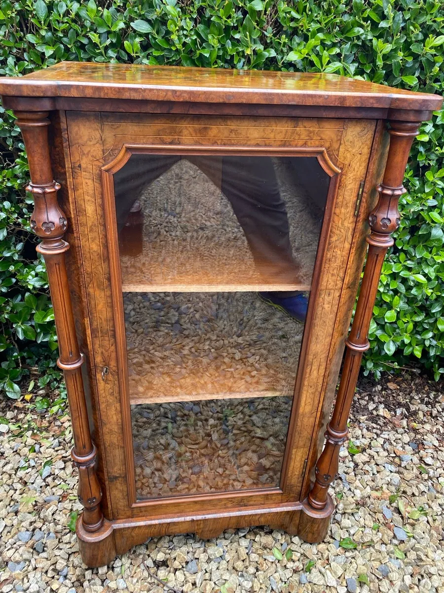 Victorian burr walnut cabinet - Image 1