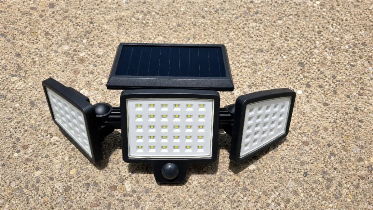 Lepro 3-Head Solar Security Light - Motion Sensor - Image 1