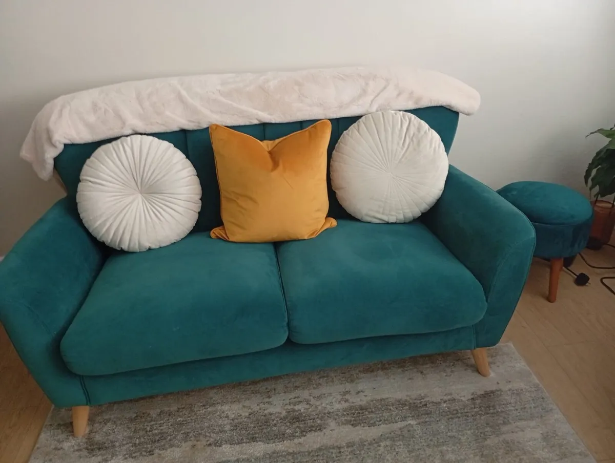 3 Seater Couch, 2 Seater Couch, NavyBlue Chair - Image 2
