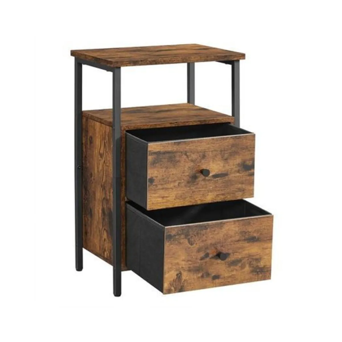 Bedside table with 2 drawers - Image 1