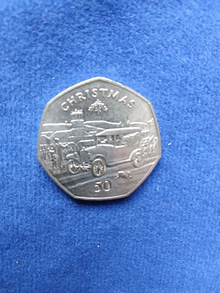 Isle of Man 1983 Christmas 50 pence coin - Image 1