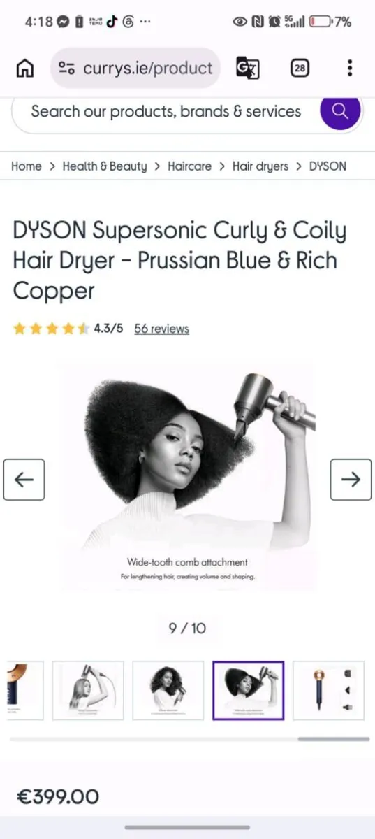 New Dyson supersonic hair dryer for sale - Image 4