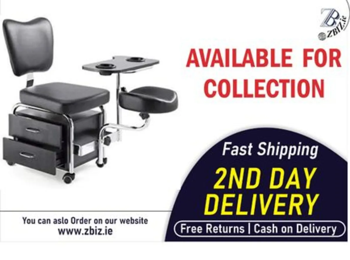 Manicure pedicure nail station beauty chair stool - Image 1
