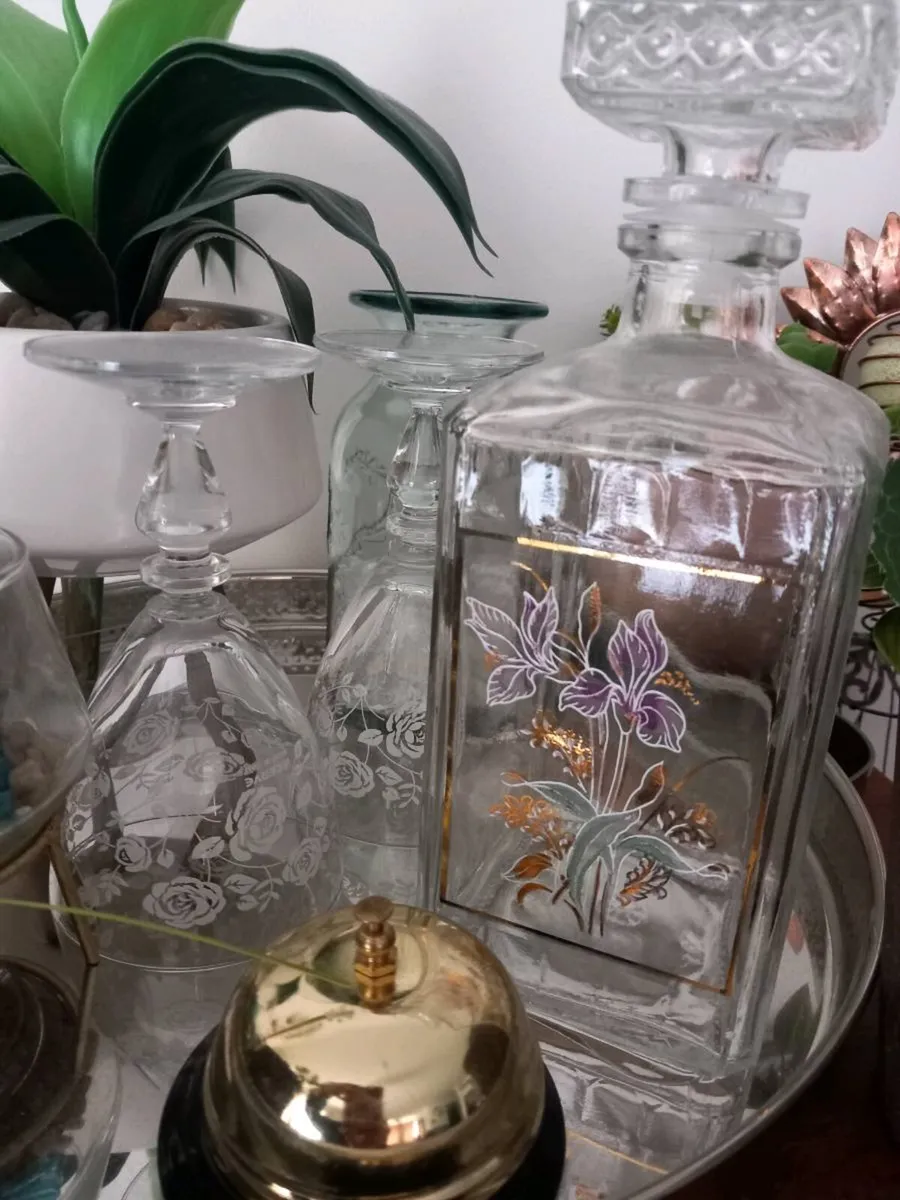 Candle sticks and decanter - Image 1