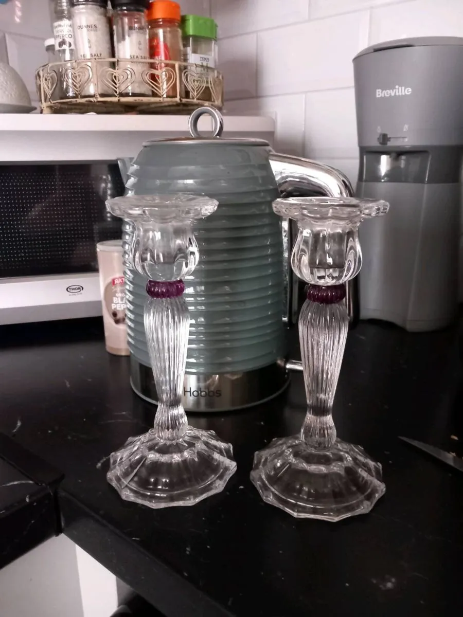 Candle sticks and decanter - Image 2