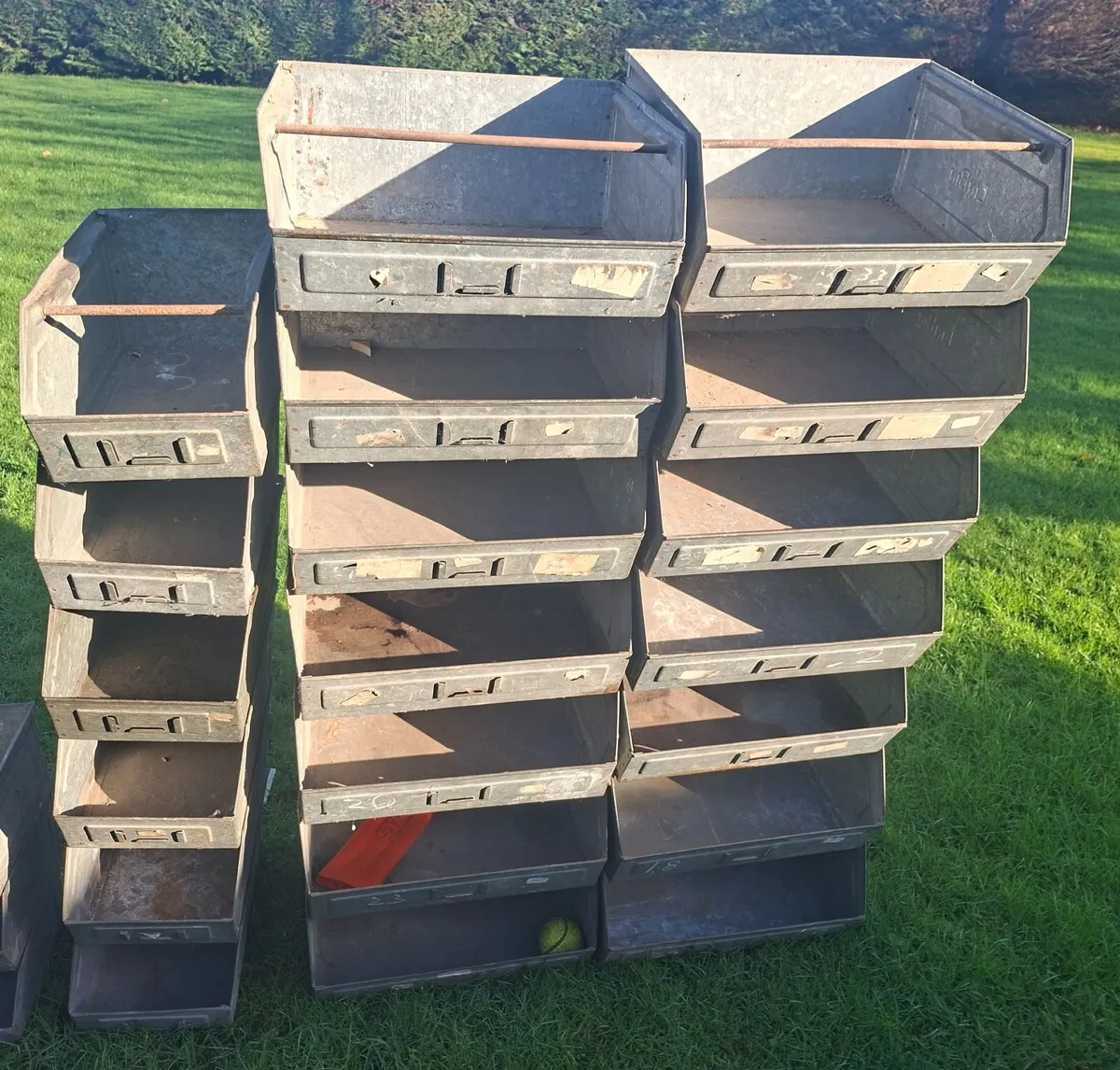 Metal storage bins plus metal storage rack - Image 4