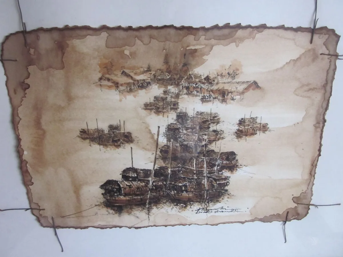 Coffee painting by Pornchai Lerttamasiri Thai Arti - Image 3