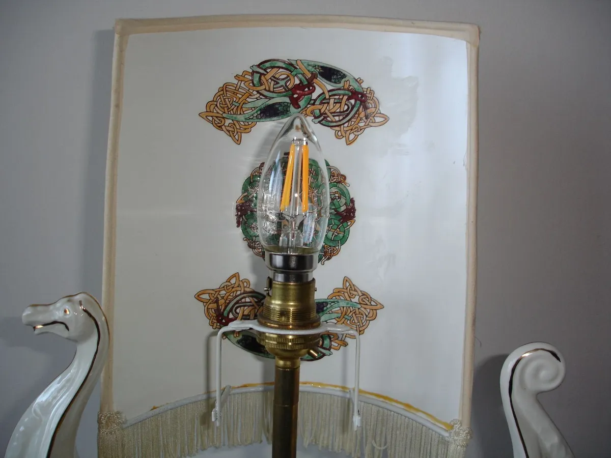 Table Lamp CRE Porcelain Hand Made Viking Ship - Image 2